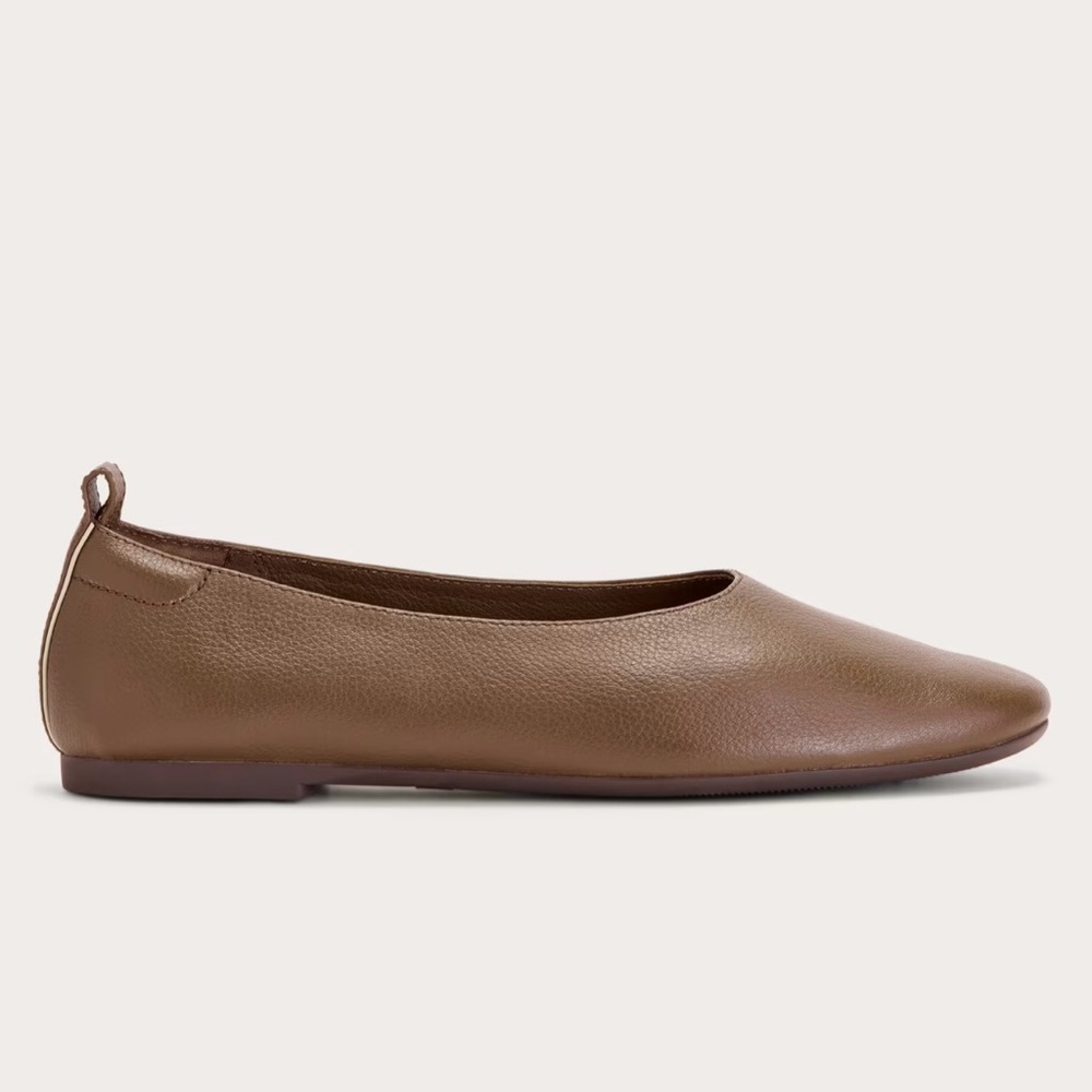 Everlane “The Day Glove” Cocoa Brown Leather Ballet Flats